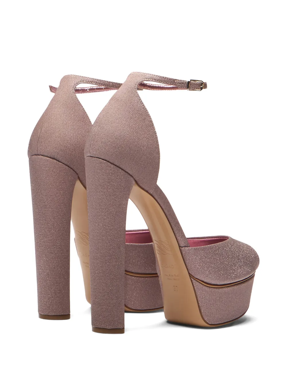 Casadei Flora platform pumps Roze