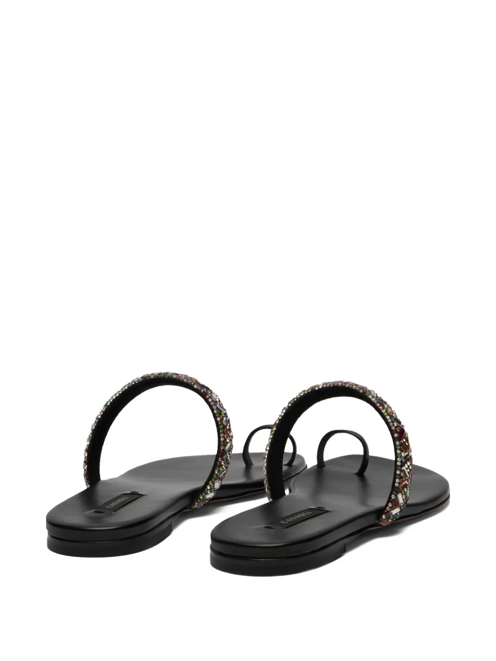 Casadei Vegas beaded sandals Zwart
