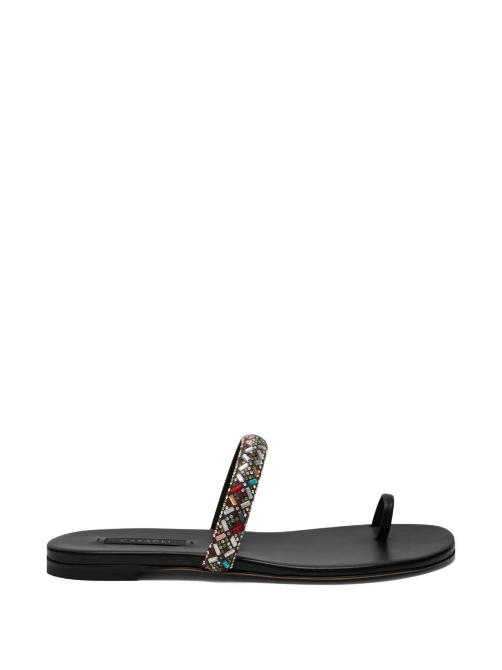 Casadei Vegas beaded sandals - Nero