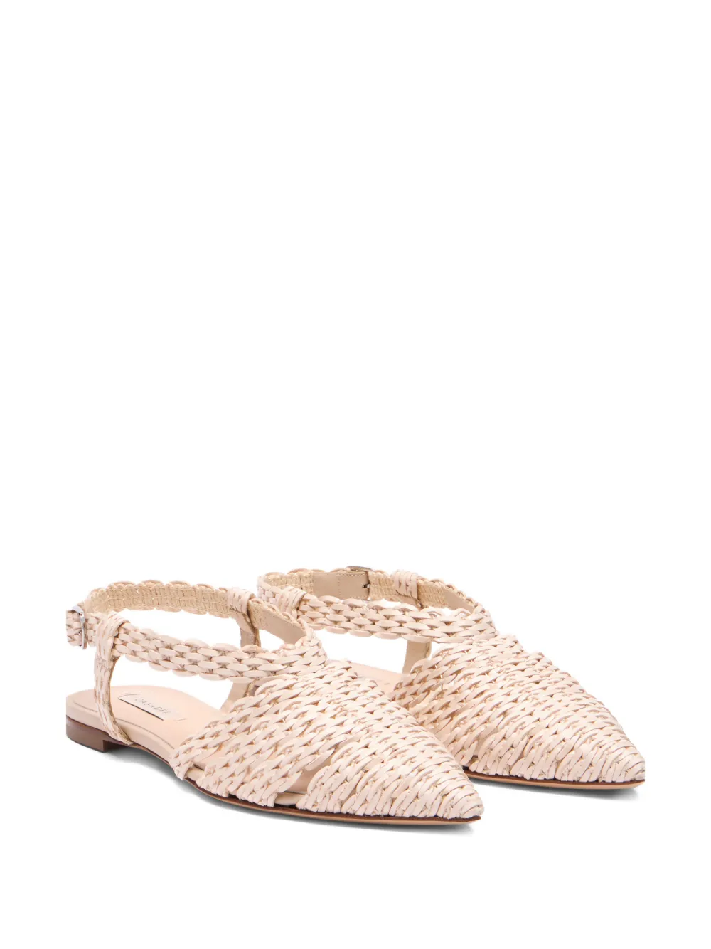 Casadei Platte pumps met gespdetail Beige