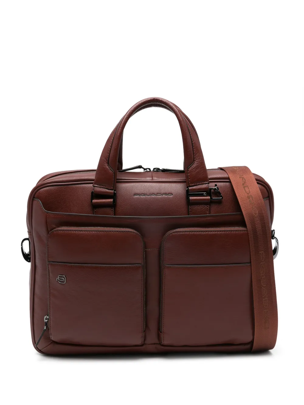 PIQUADRO multi-pocket briefcase - Marrone