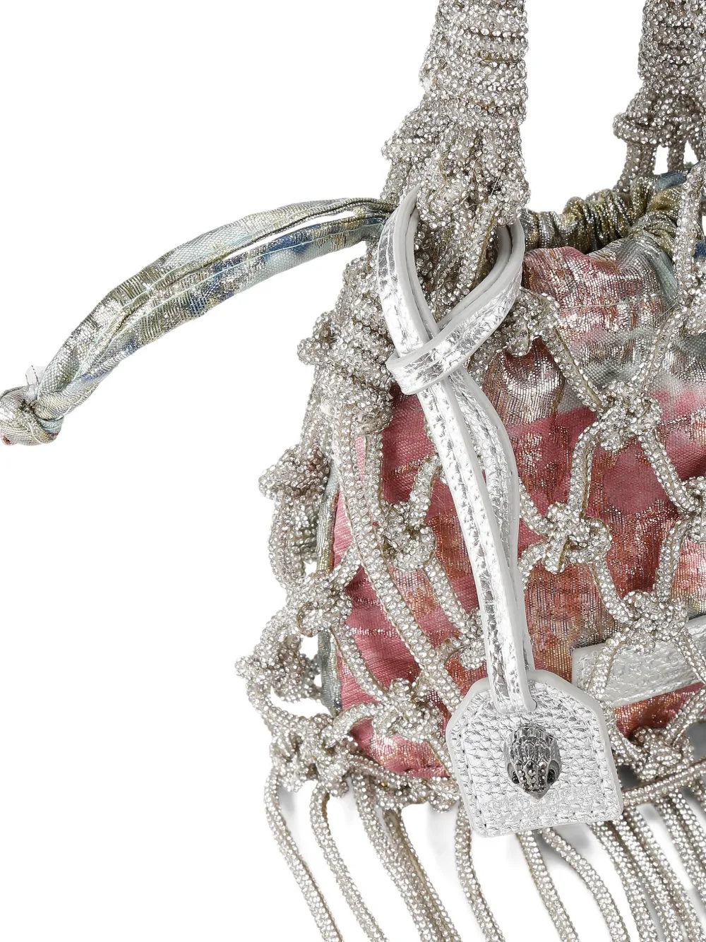  Kurt Geiger London Mini Macrame Handbag - Silver 