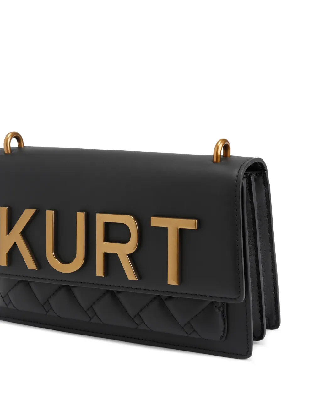 Kurt Geiger London Shoreditch East West gewatteerde schoudertas met logoplakkaat Zwart