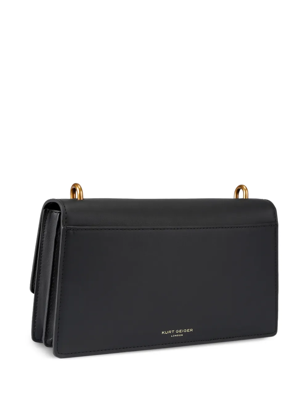 Kurt Geiger London Shoreditch East West gewatteerde schoudertas met logoplakkaat Zwart