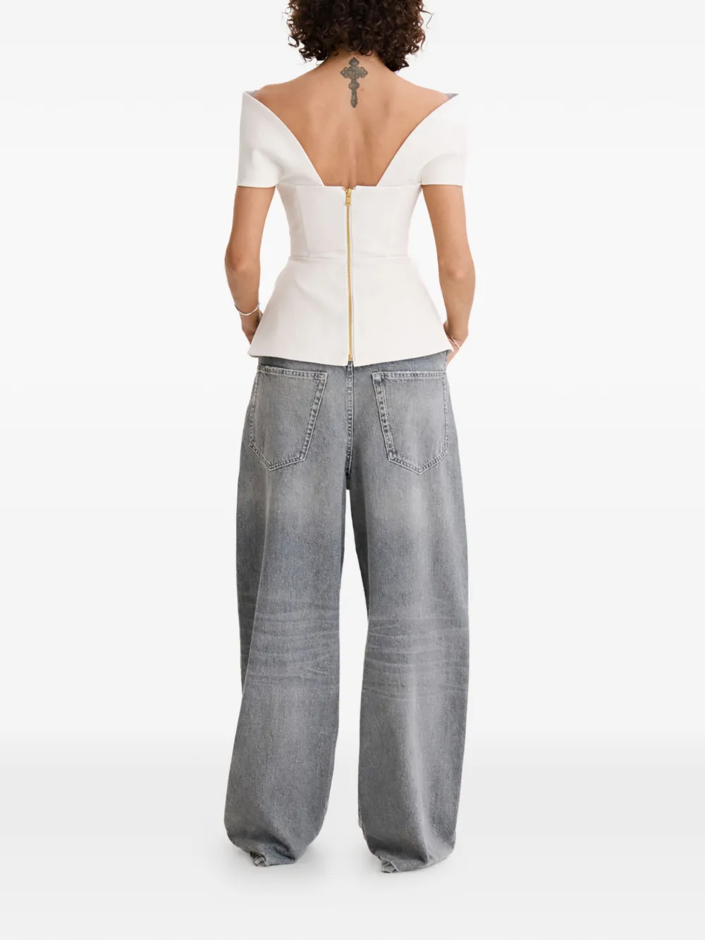  Moos Studio Off-shoulder Top - White 