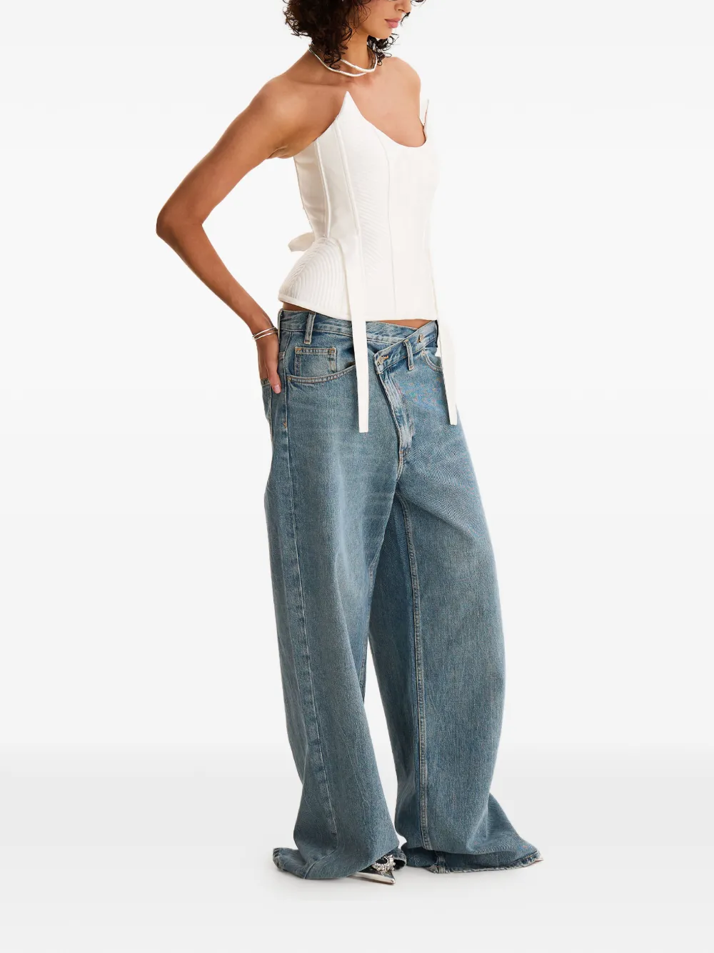  Moos Studio Strapless Top - White 