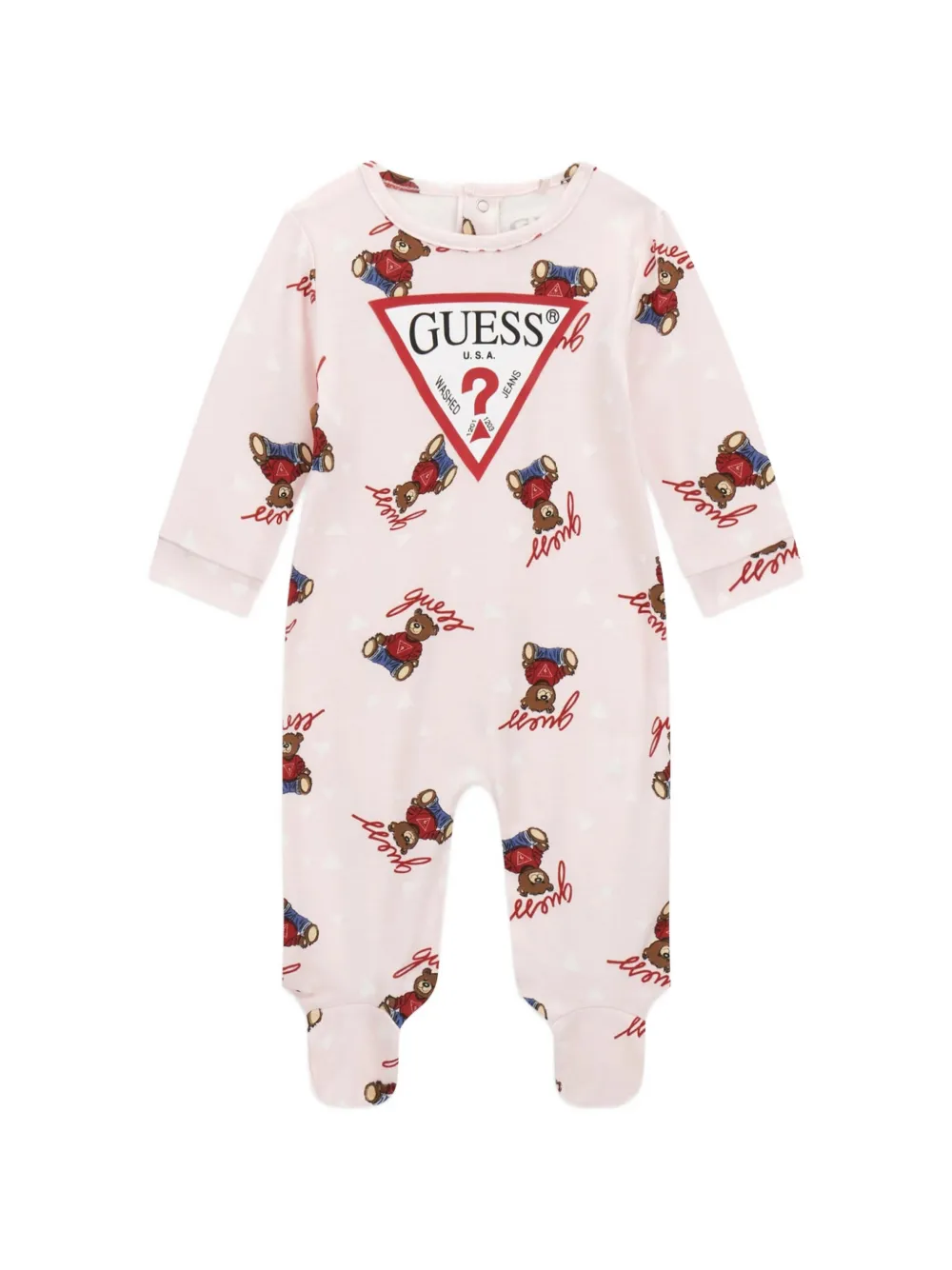 guess kids bear-print babygrow - Rosa