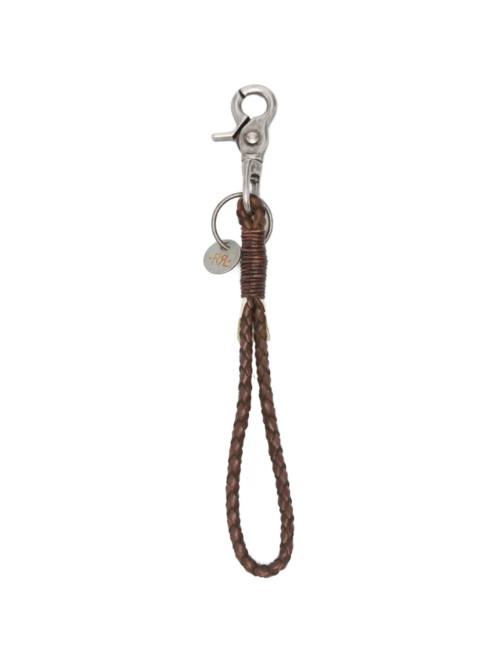Ralph Lauren RRL braided leather keyring - Braun