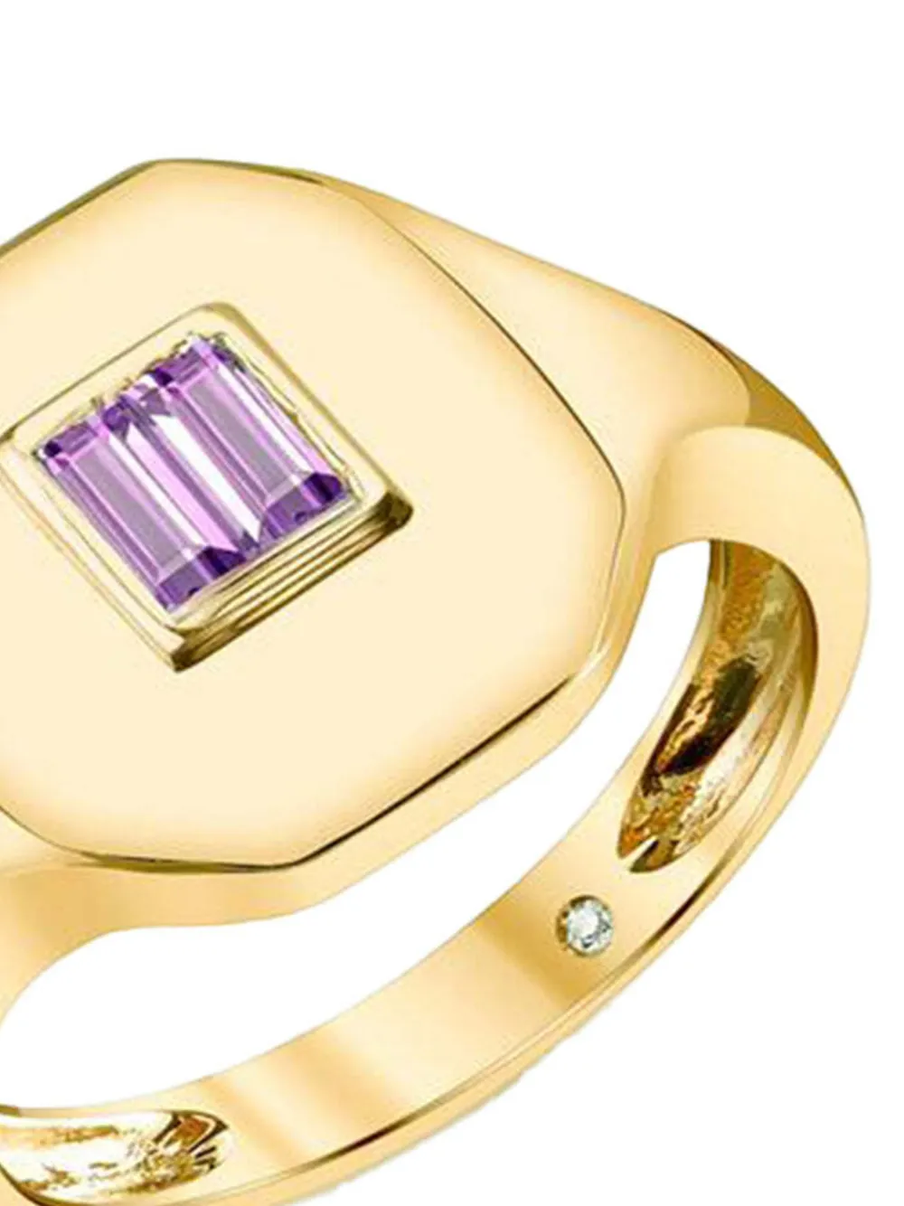  Shay Amethyst Baguette Ring - Gold 