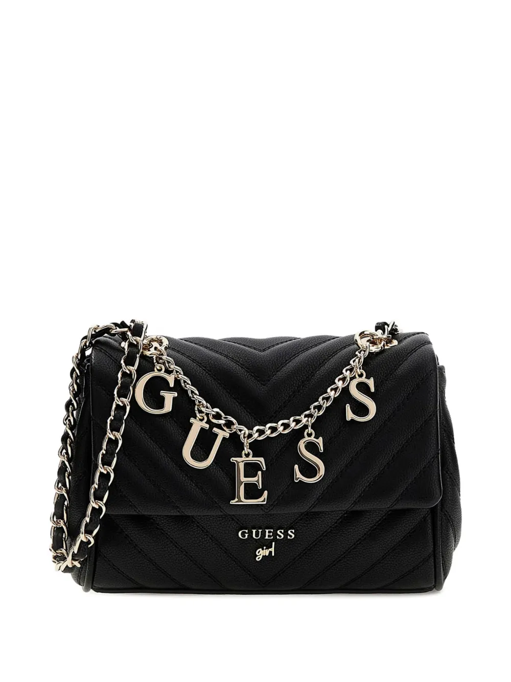 guess kids chevron cross body bag - Nero