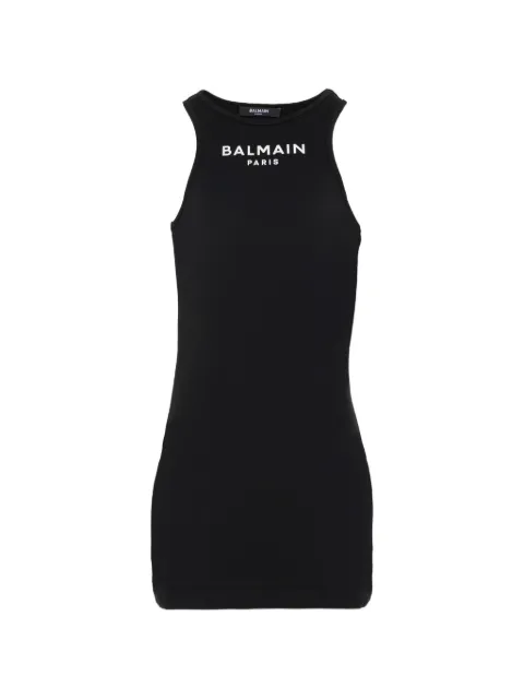 Balmain Kids vestido con detalle del logo