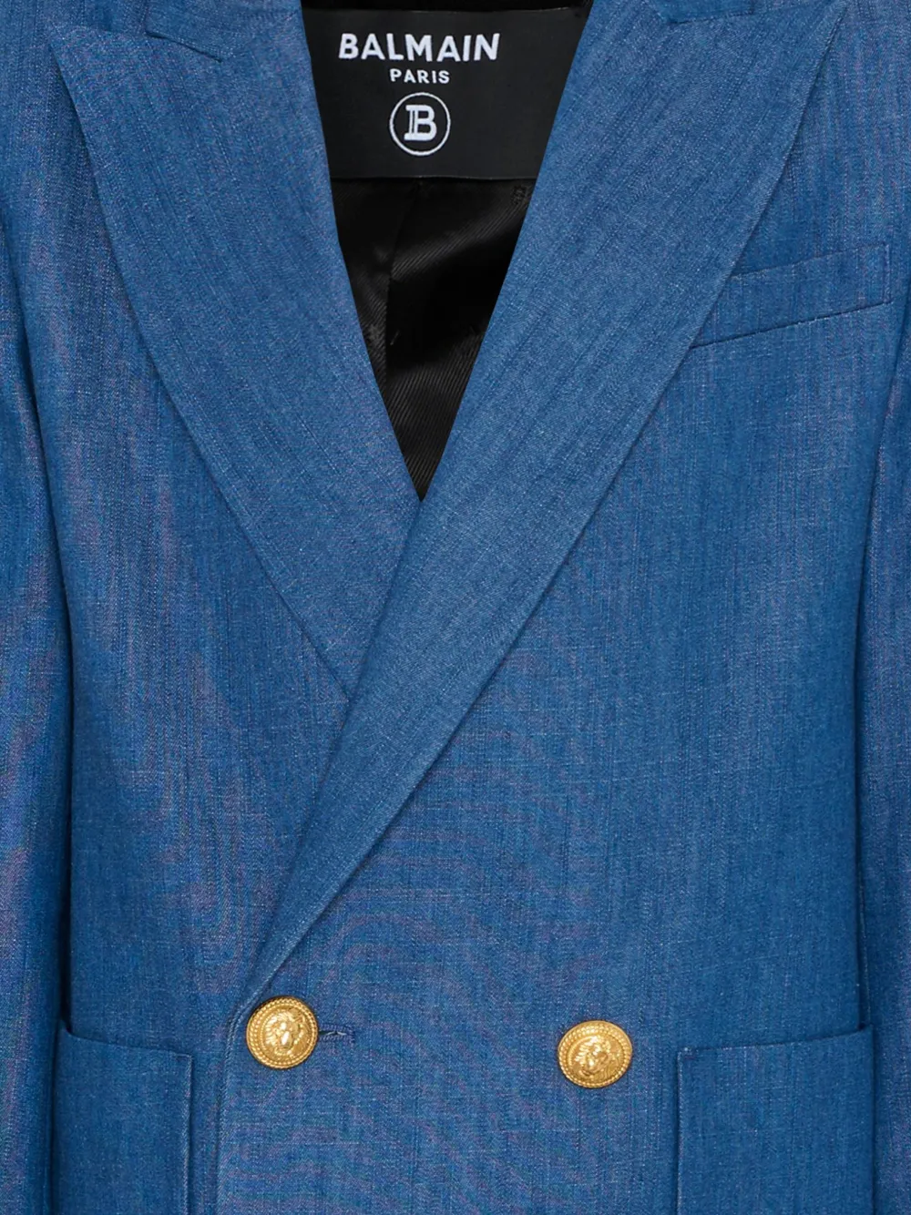  Balmain Kids Double-breasted Blazer - Blue 