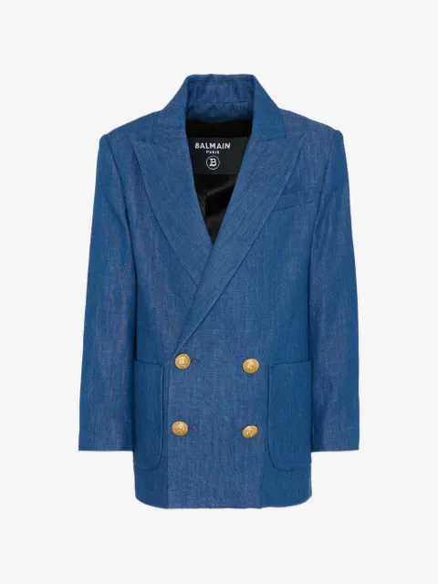 Balmain Kids blazer con doble botonadura