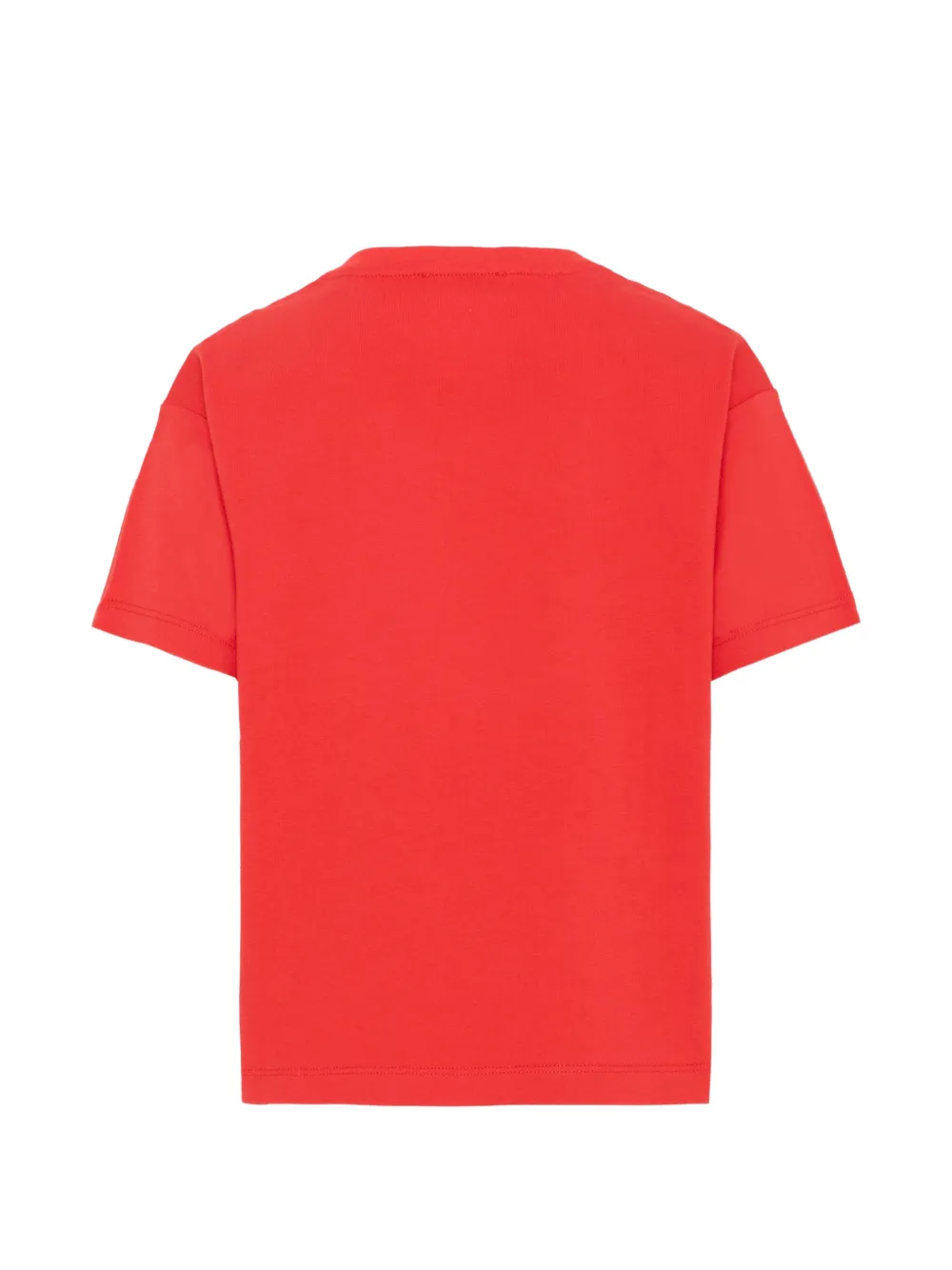 Balmain Kids T-shirt met borduurwerk en korte mouwen Rood