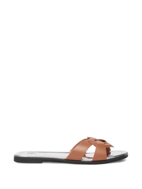 Love Moschino sandales en cuir à détail de nœud