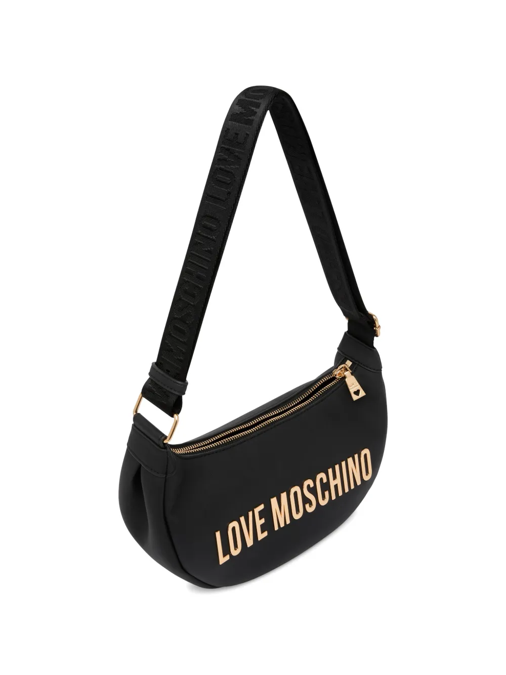 Love Moschino Schoudertas met logo Zwart