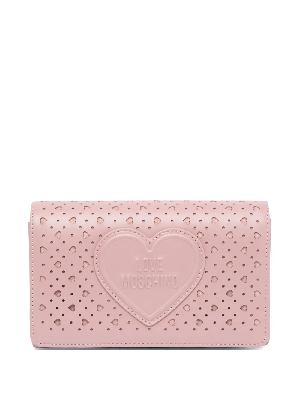 Love Moschino heart pierced clutch bag - Rosa