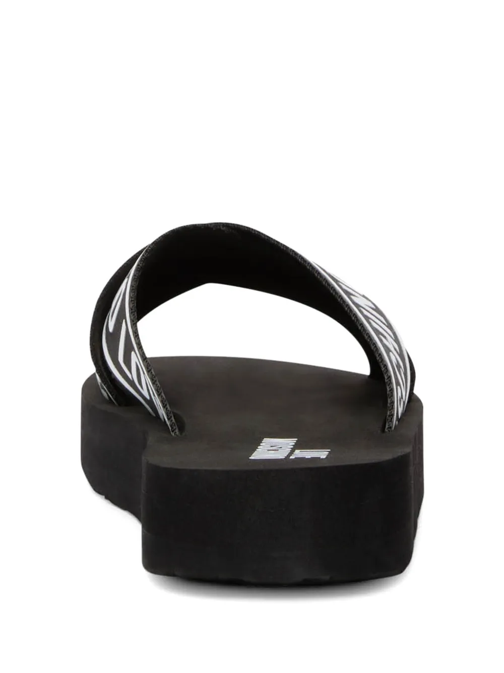 Love Moschino Slippers met logo Zwart