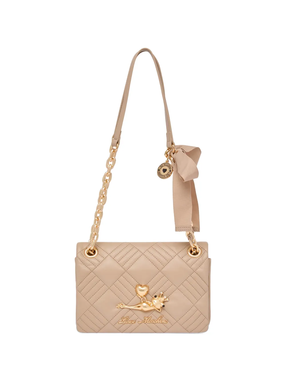 Love Moschino quilted chain shoulder bag - Toni neutri