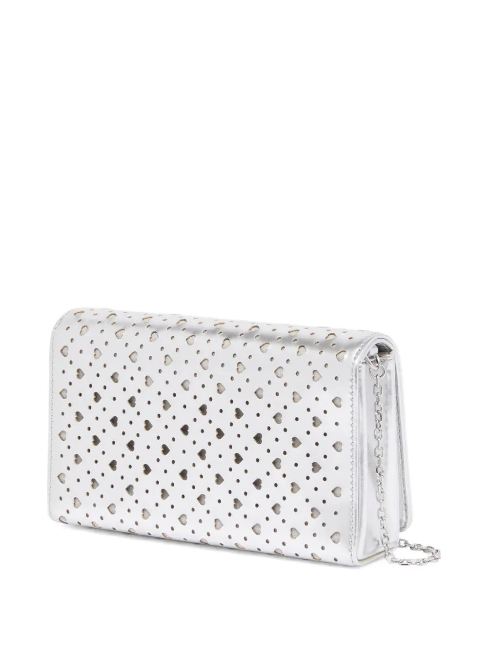 Love Moschino Clutch met uitgesneden hart Zilver