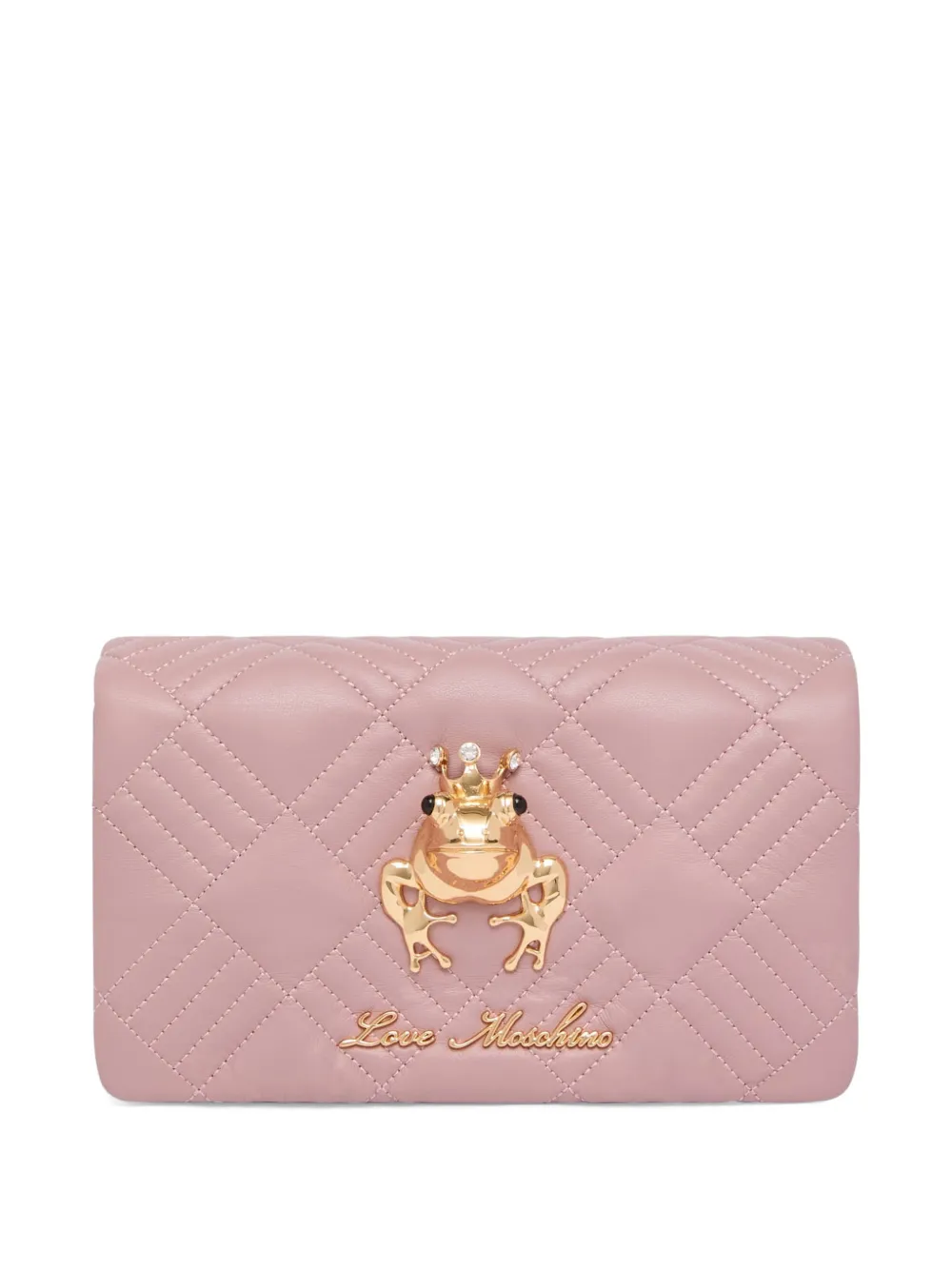 Love Moschino quilted embellished shoulder bag - Pink