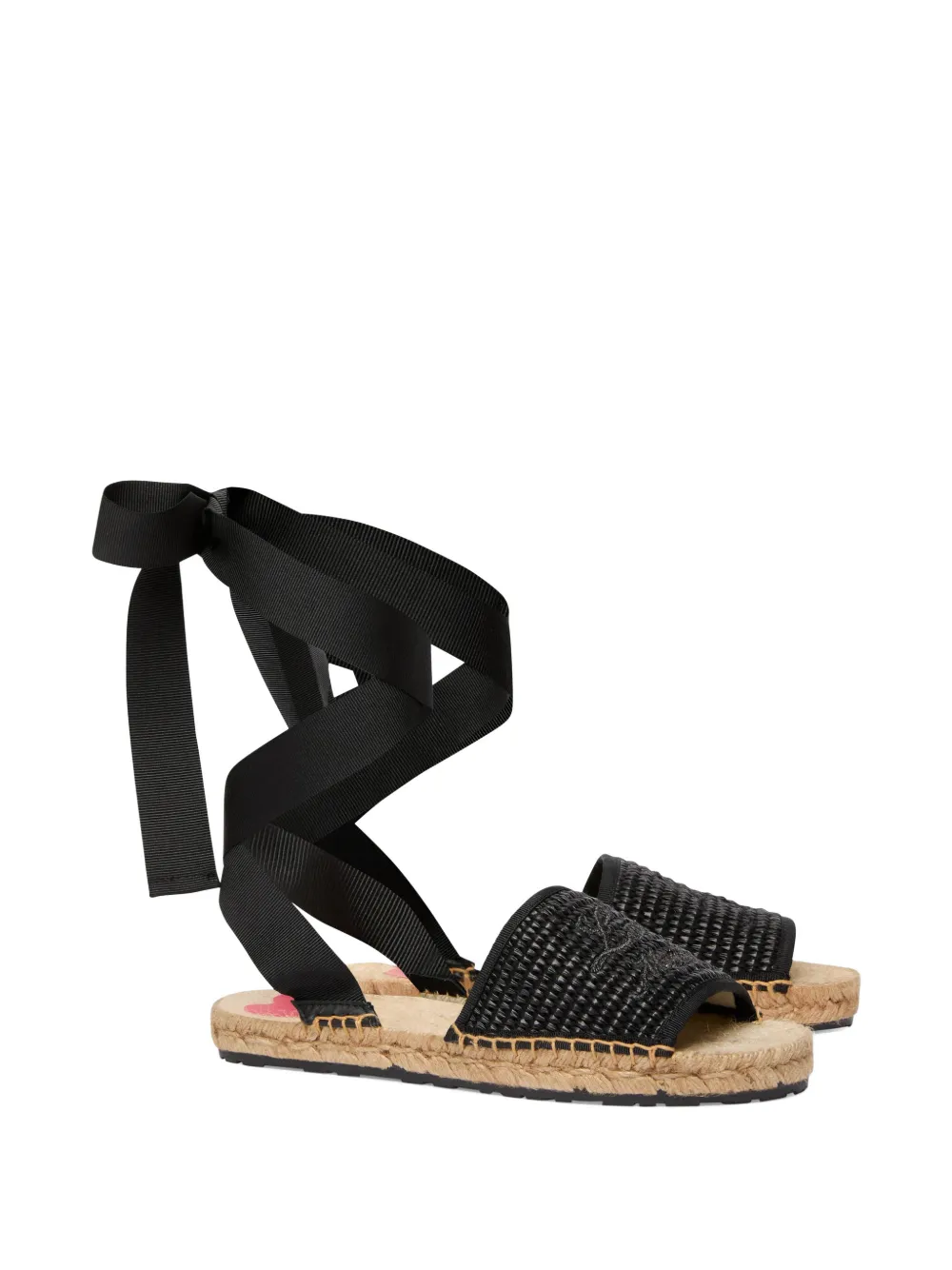 Love Moschino Espadrilles met strik Zwart