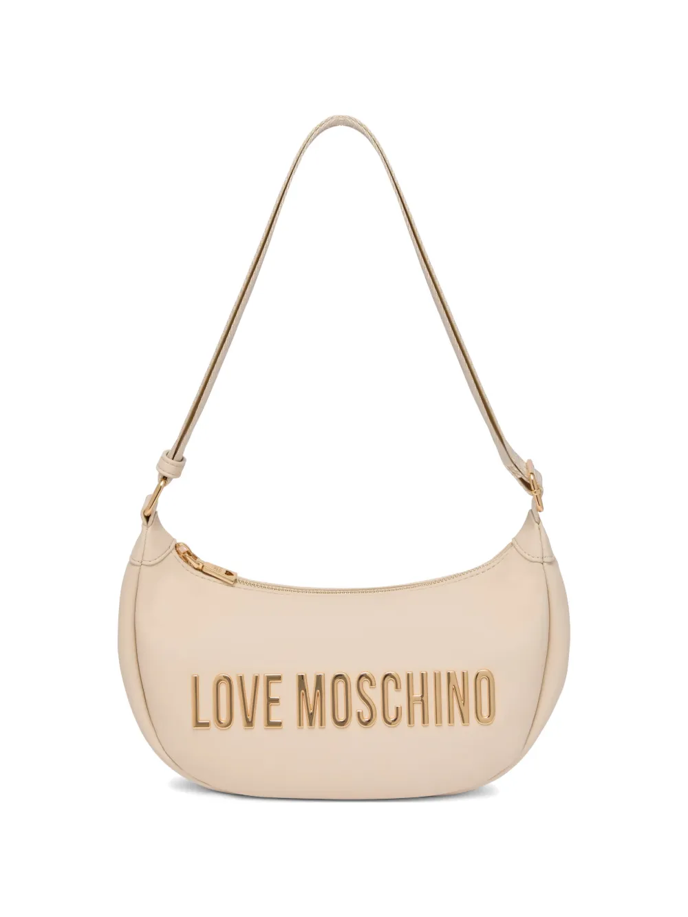 Love Moschino logo strap shoulder bag - Toni neutri