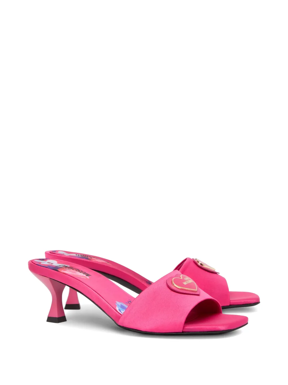 Love Moschino Heart leren sandalen Roze