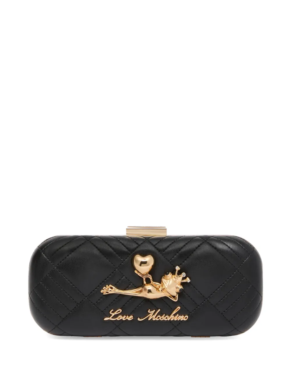 Love Moschino quilted embellishment clutch bag - Nero