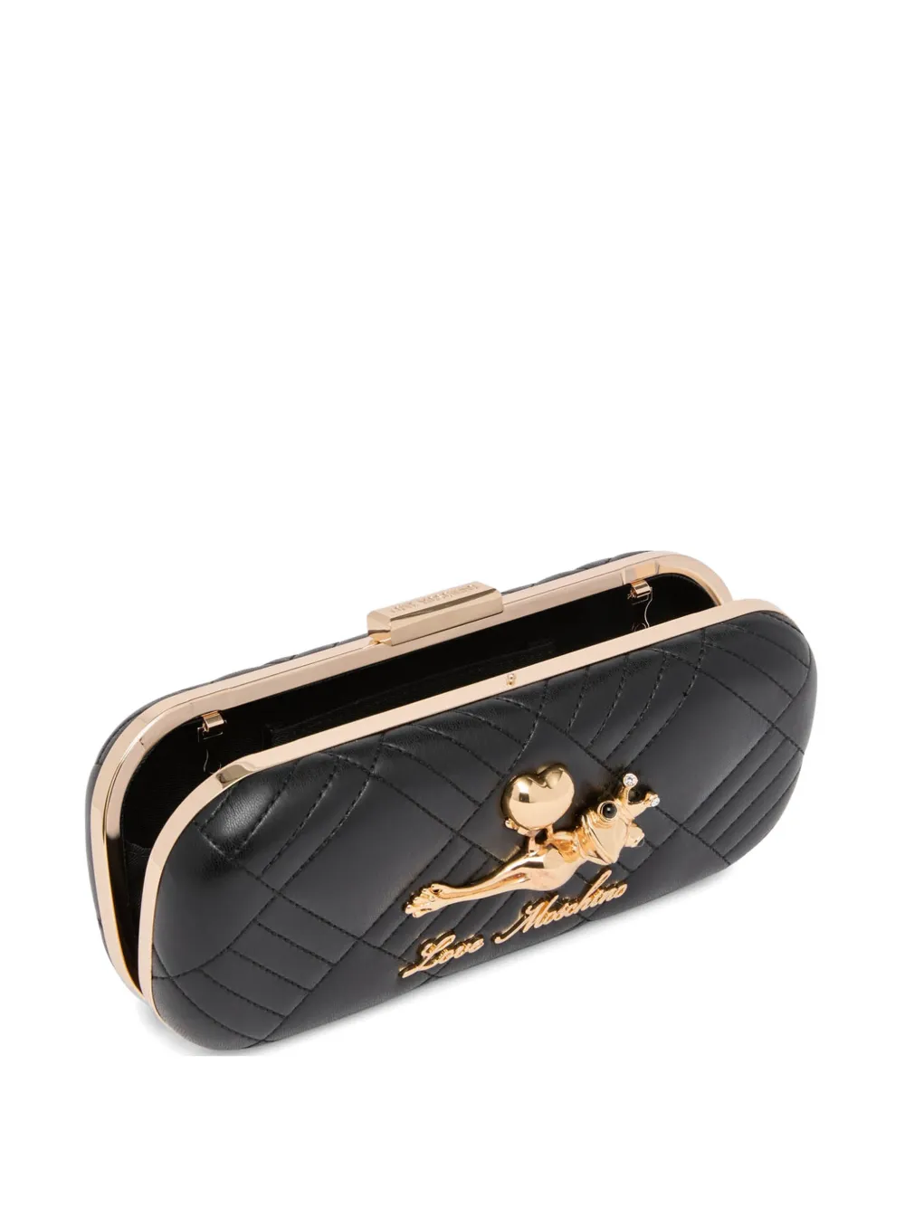 Love Moschino Gewatteerde verfraaide clutch Zwart