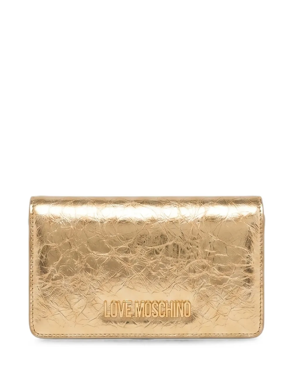 Love Moschino metallic chain shoulder bag - Argento