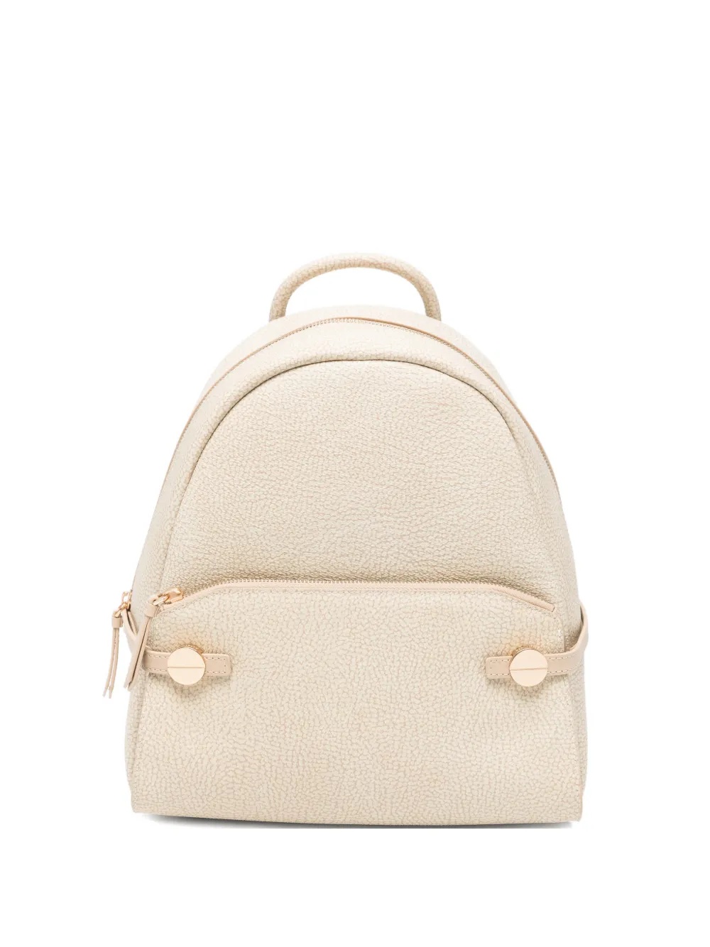 Borbonese medium top-handle backpack - Toni neutri
