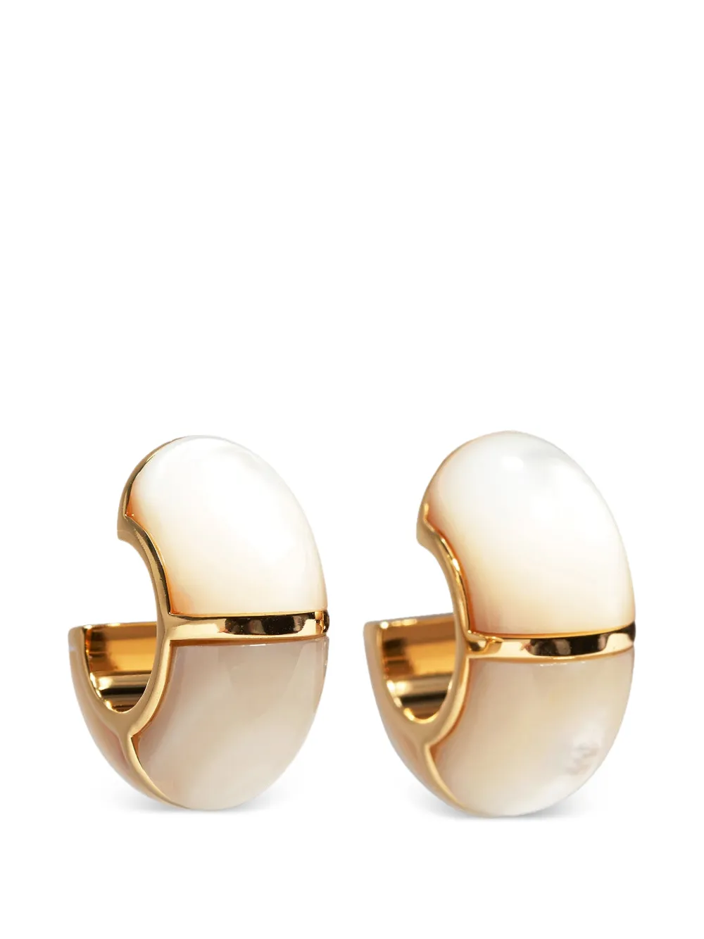 Lizzie Fortunato pearl hoop earrings - Toni neutri