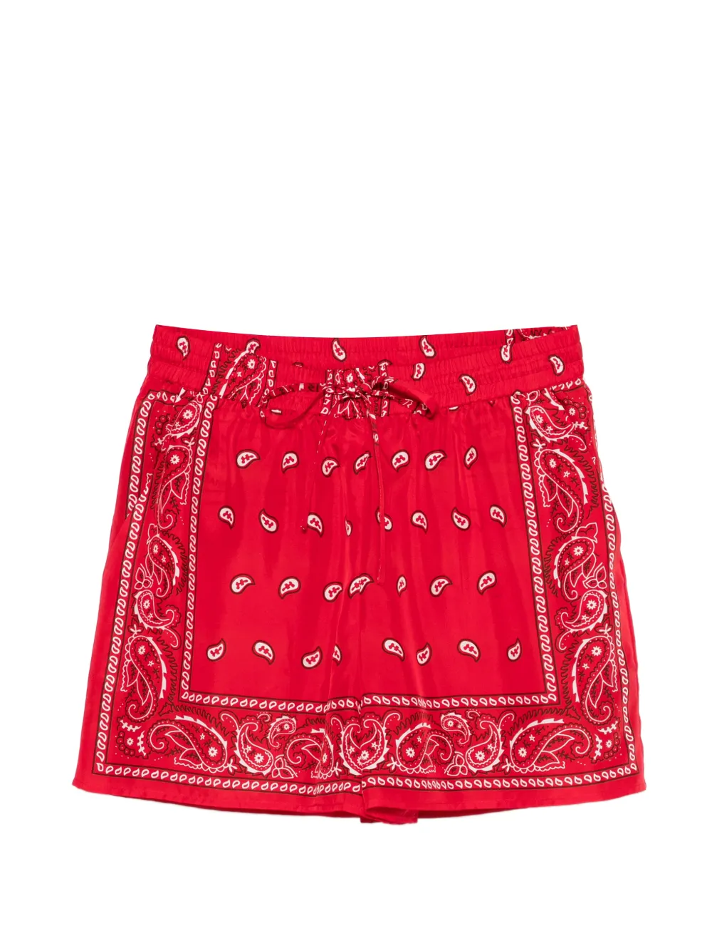 P.A.R.O.S.H. Soy paisley-print drawstring shorts - Rosso