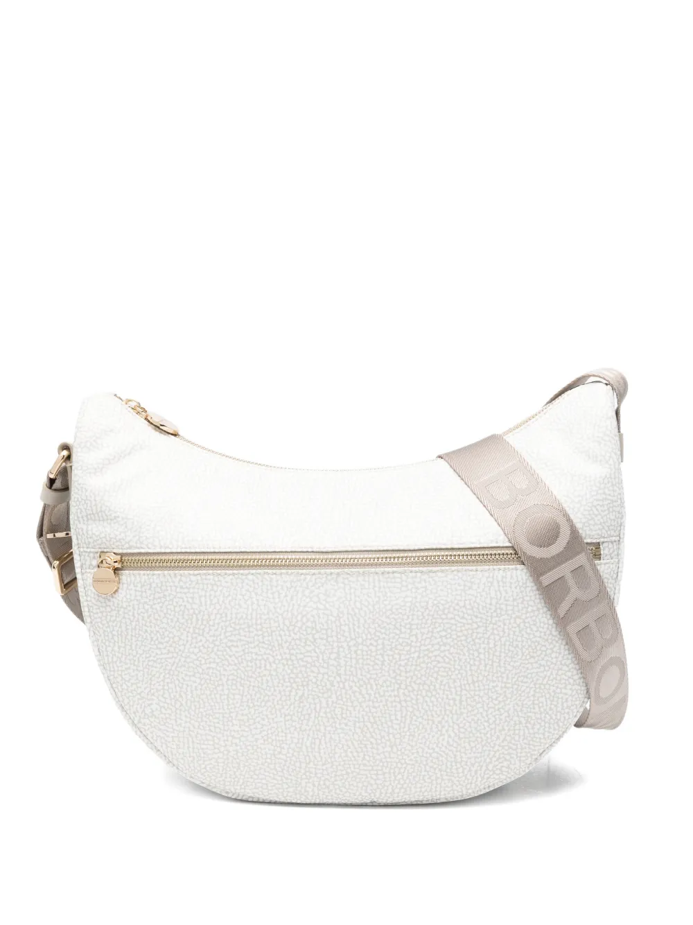 Borbonese middle Luna cross body bag - Bianco