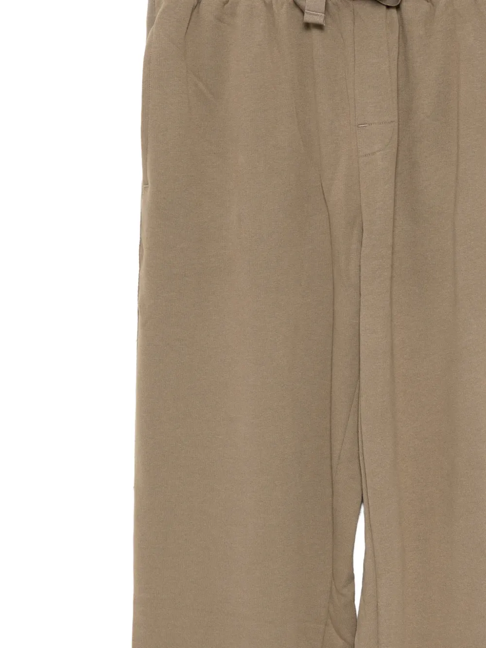 BOSS Trainingsbroek met geborduurd logo in katoenen badstof Beige