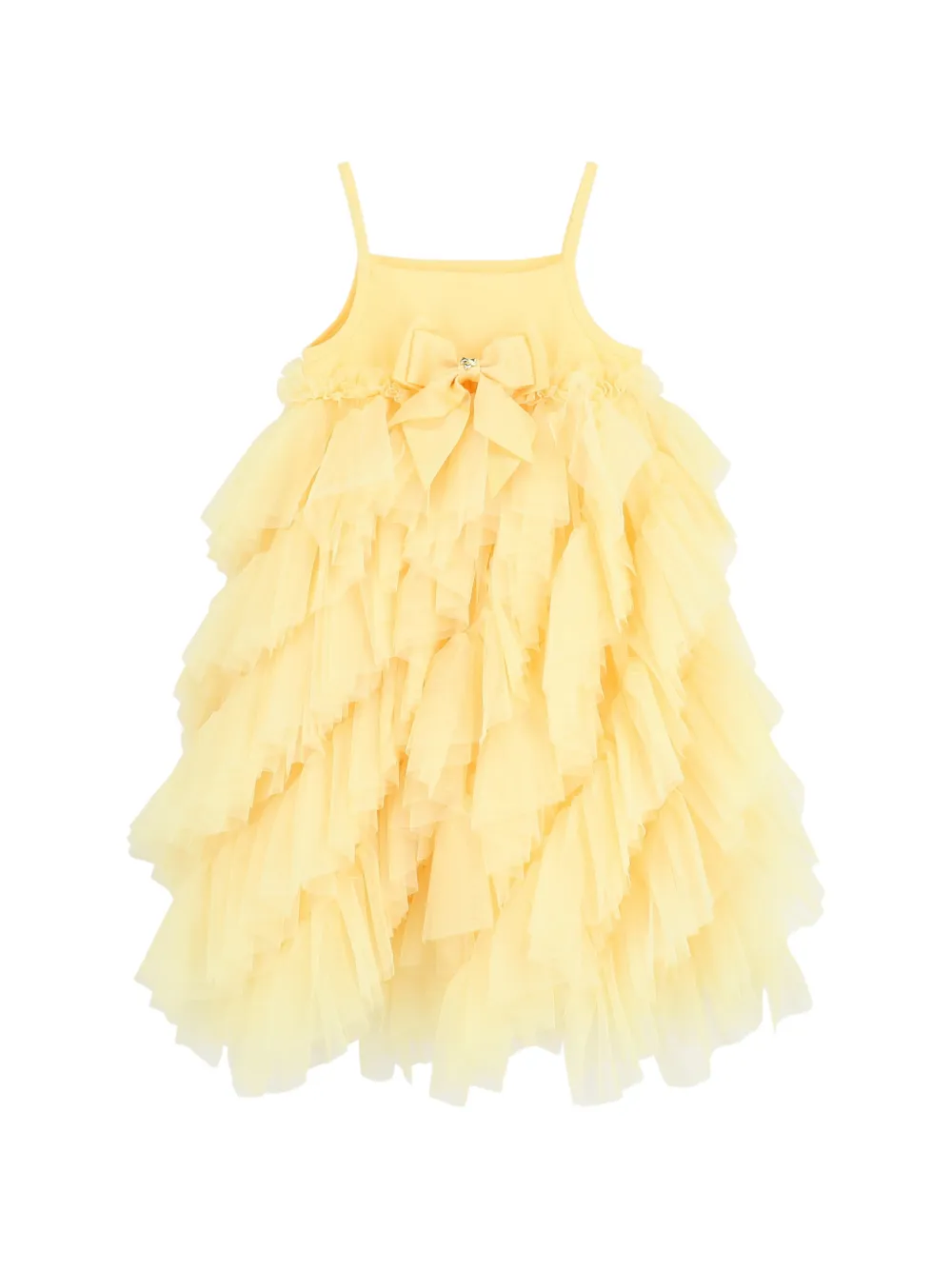 Angel's Face Cascade Waterfall ruffled dress - Giallo