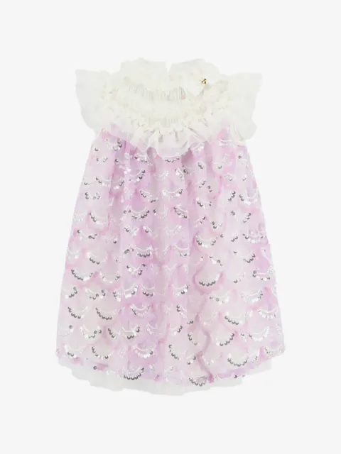Angel's Face Dominique sequin ruffled dress