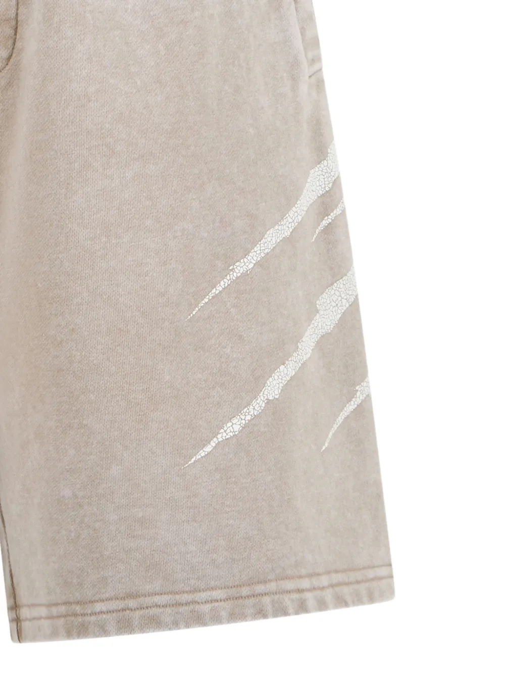 Plein Sport Shorts met verwassen krassen Beige