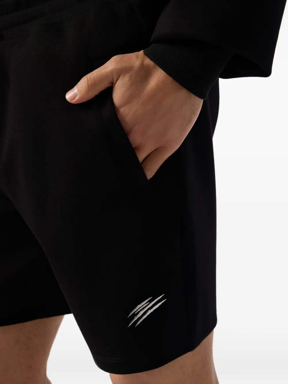 Plein Sport Elastische shorts Zwart