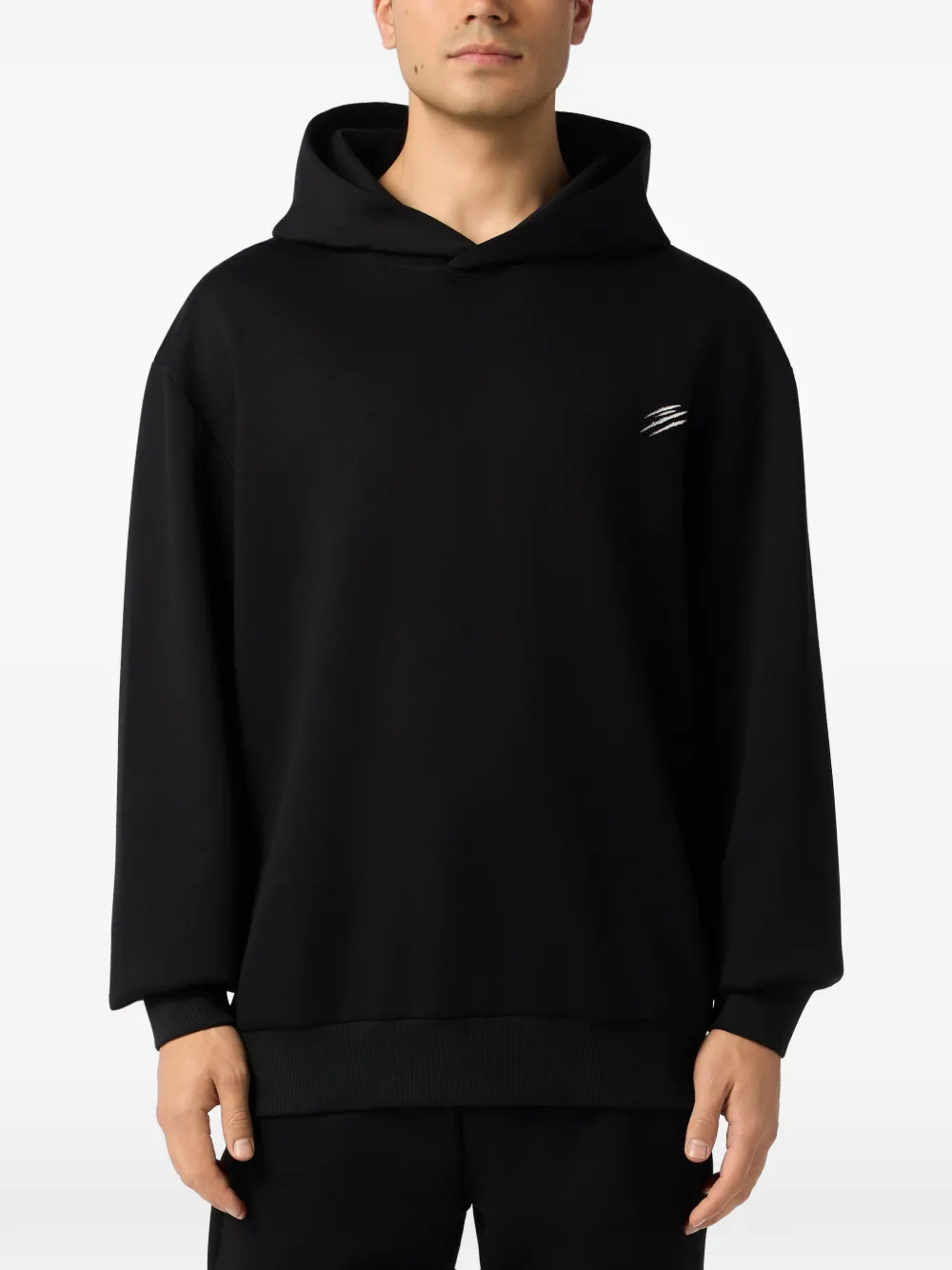 Plein Sport Chrome Scratch hoodie Zwart