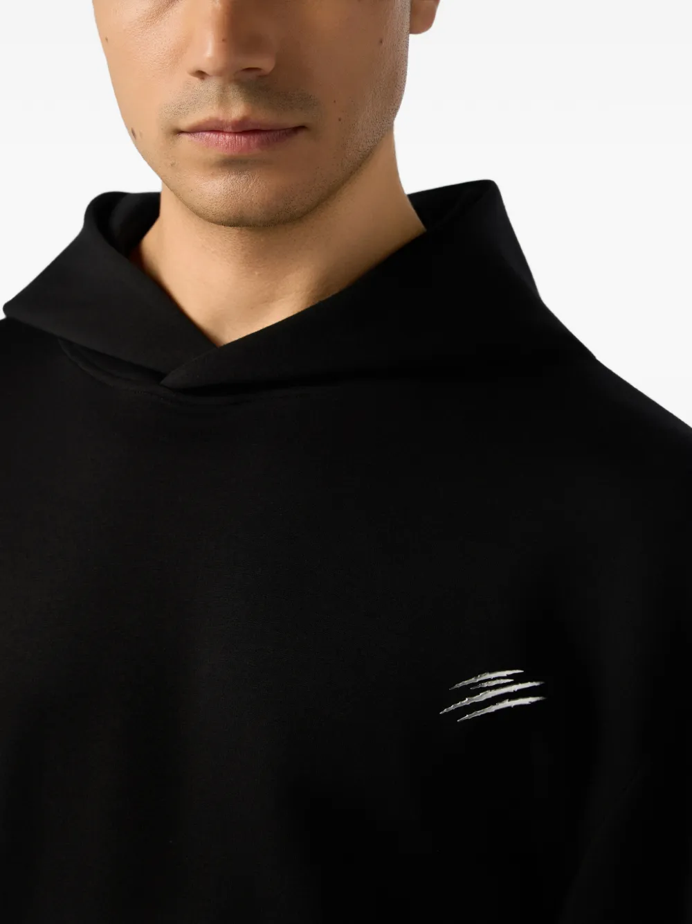 Plein Sport Chrome Scratch hoodie Zwart