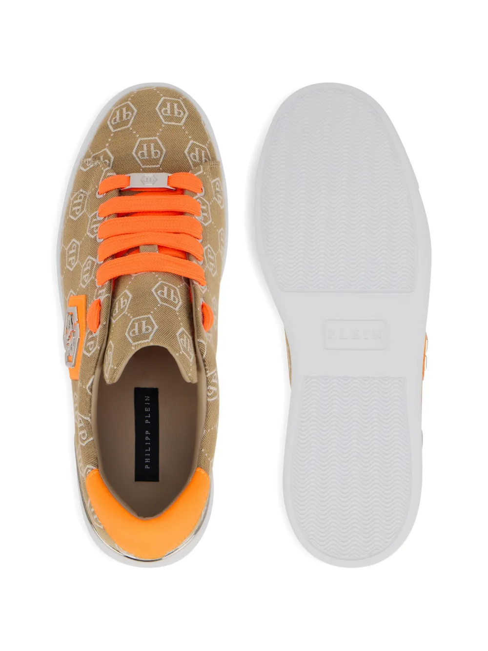 Philipp Plein Low-top sneakers met monogram jacquard Bruin