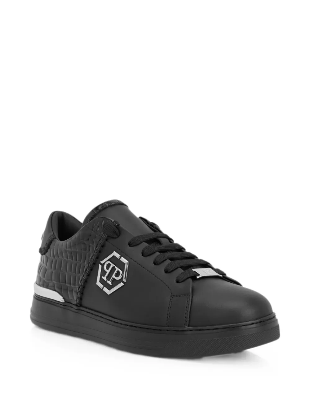 Philipp Plein Icon Cocco Mix croc-effect sneakers Zwart