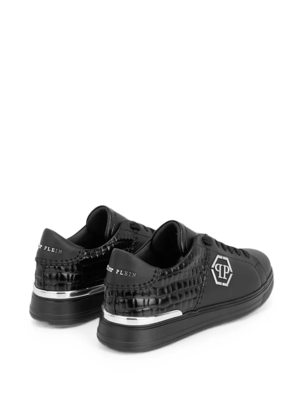 Philipp Plein Icon Cocco Mix croc-effect sneakers Zwart