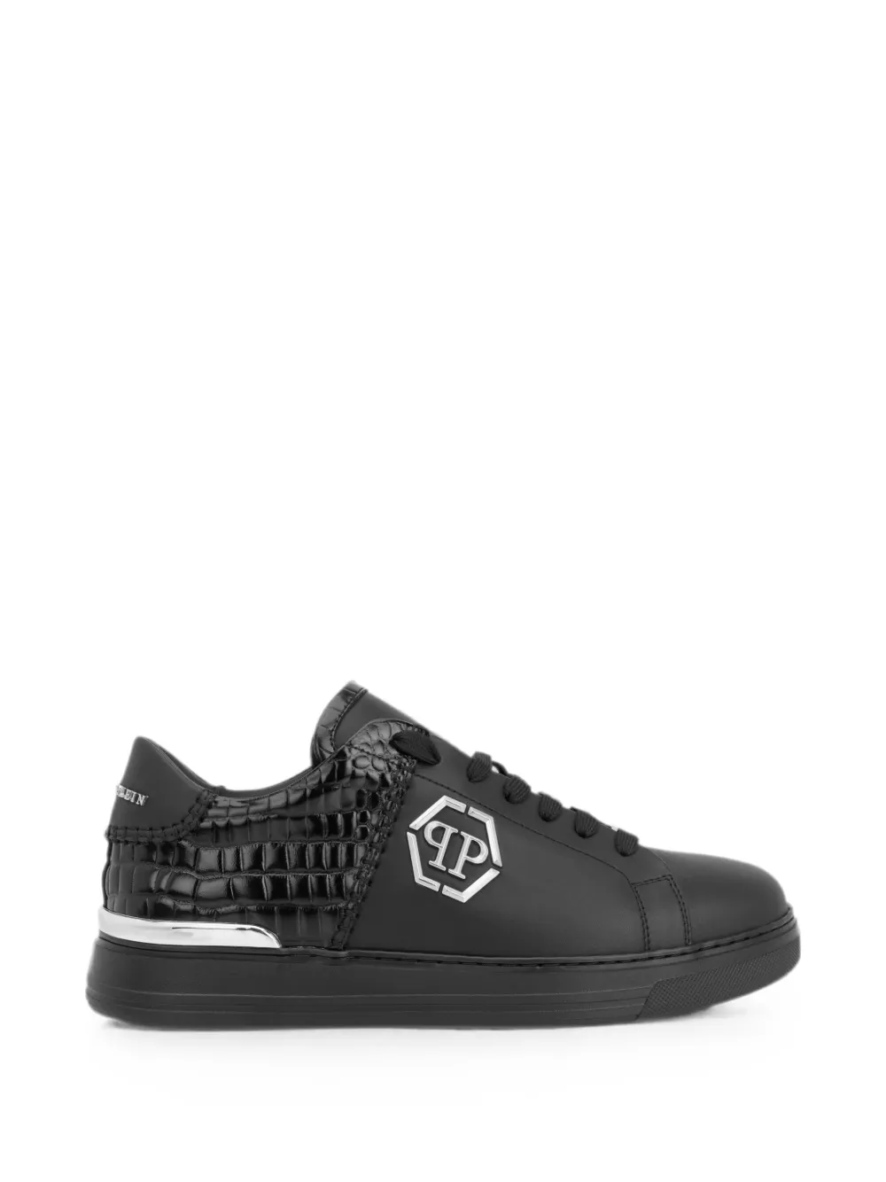 Philipp Plein Icon Cocco Mix croc-effect sneakers - Black