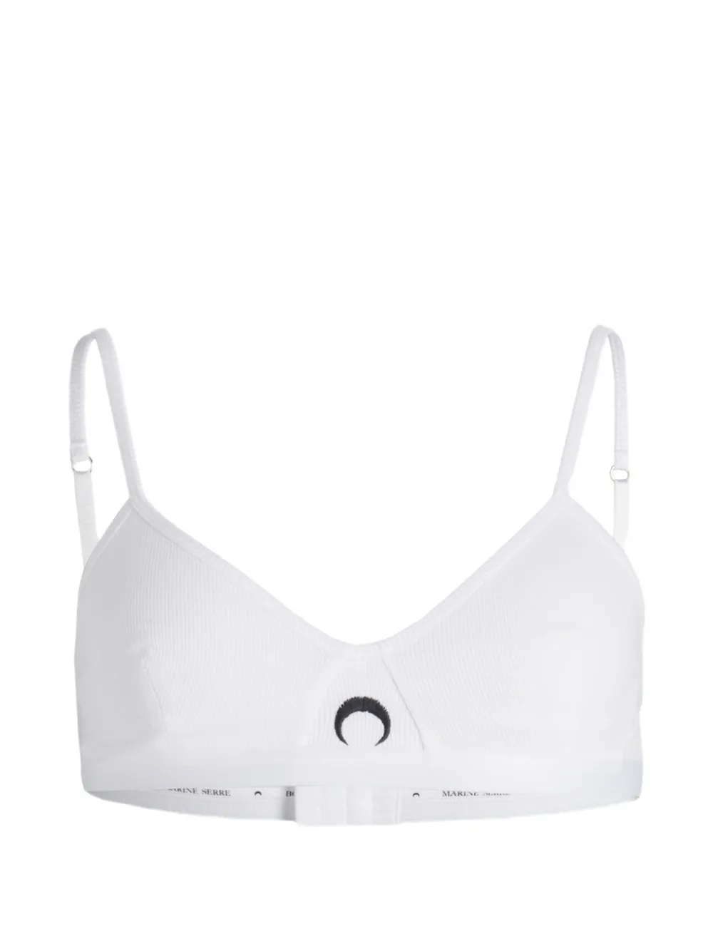 Marine Serre organic cotton bra - Bianco