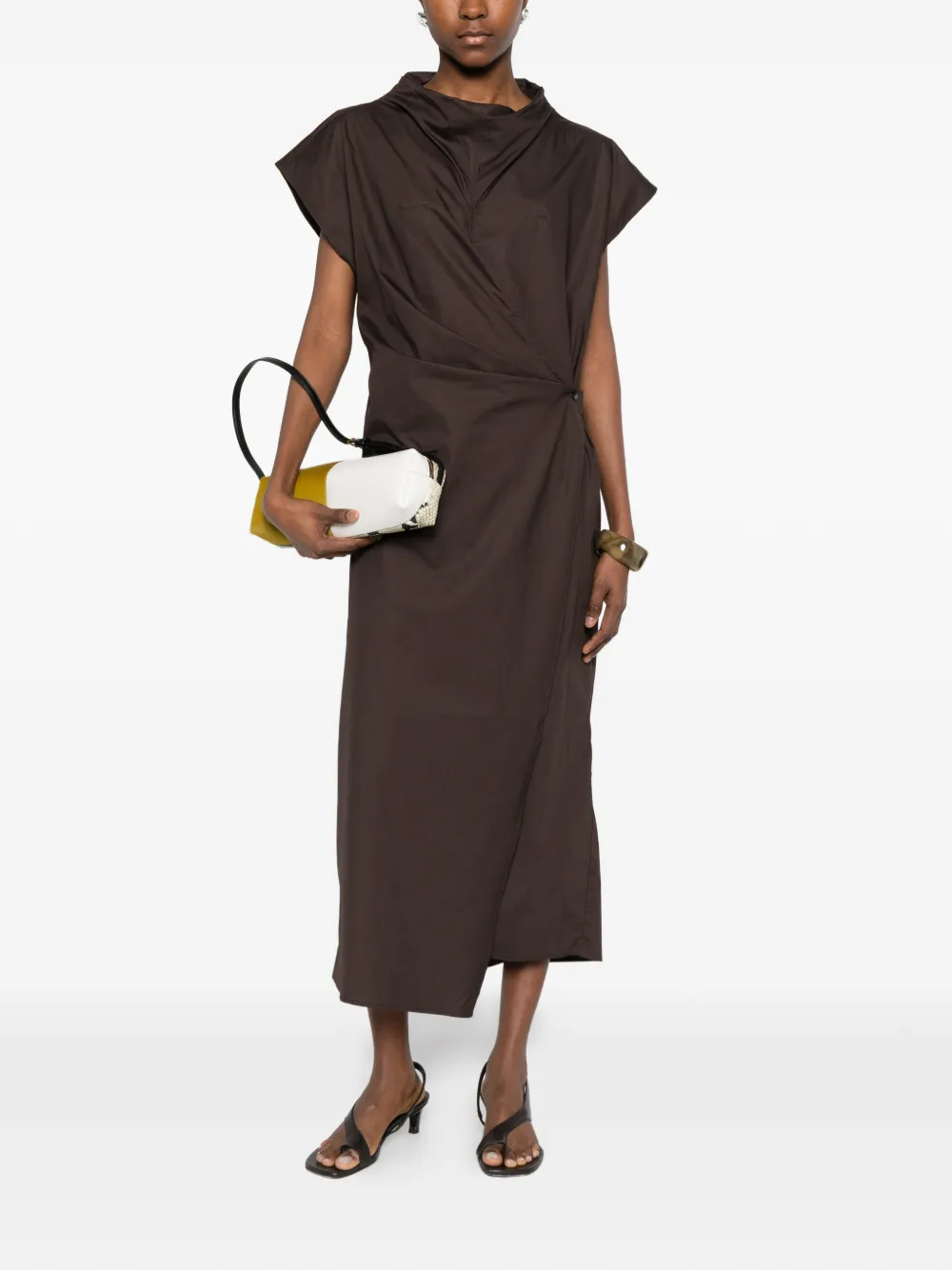 Soeur Foggia midi-jurk Bruin