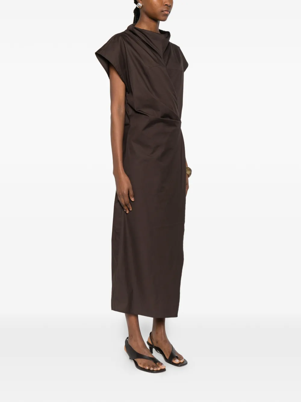 Soeur Foggia midi-jurk Bruin