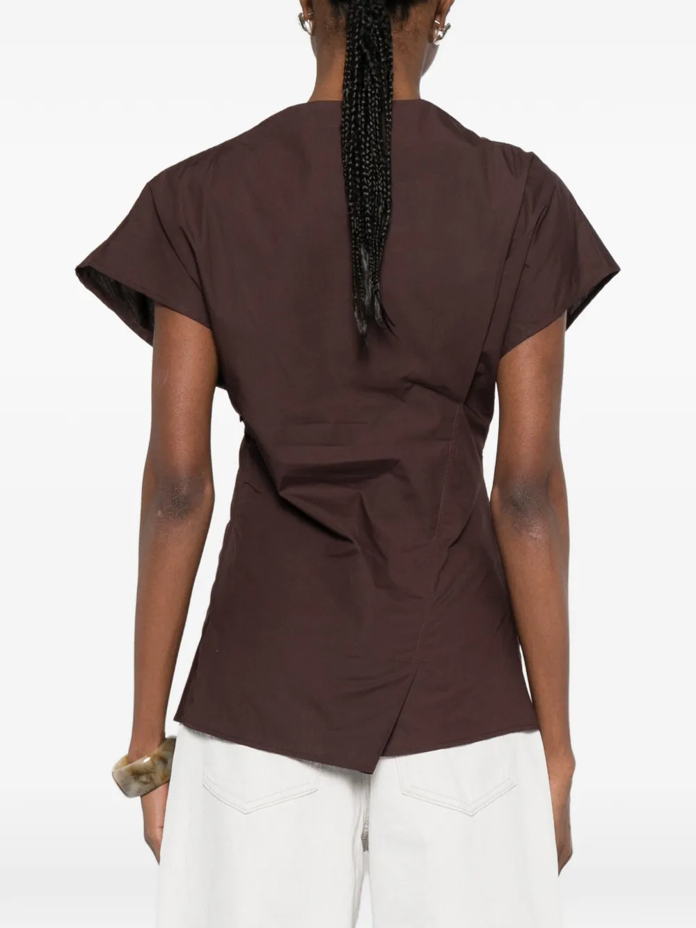 Soeur Fedora gedrapeerde top Bruin